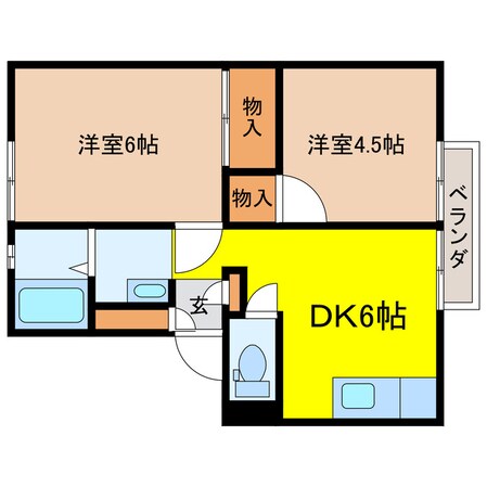 第一荒川ハイツの物件間取画像